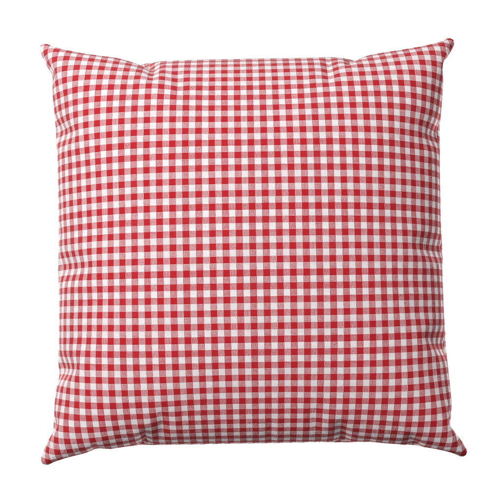 Throw Pillow in Gingham - Cherry