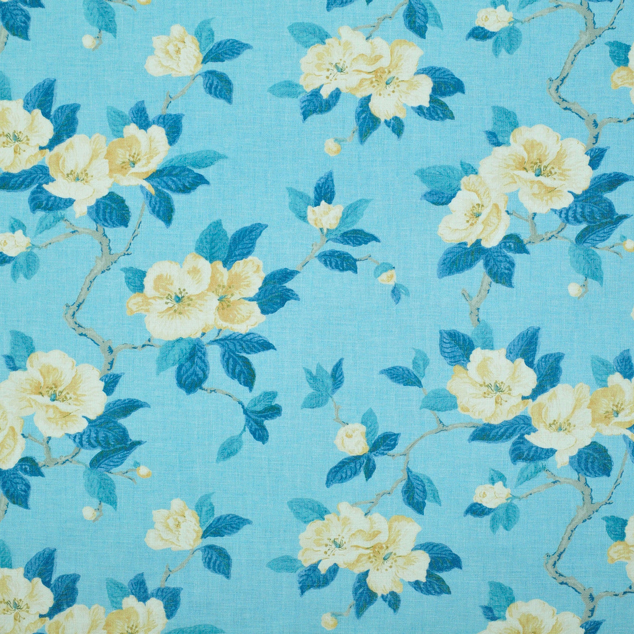 Grandma's Floral - Pale Blue