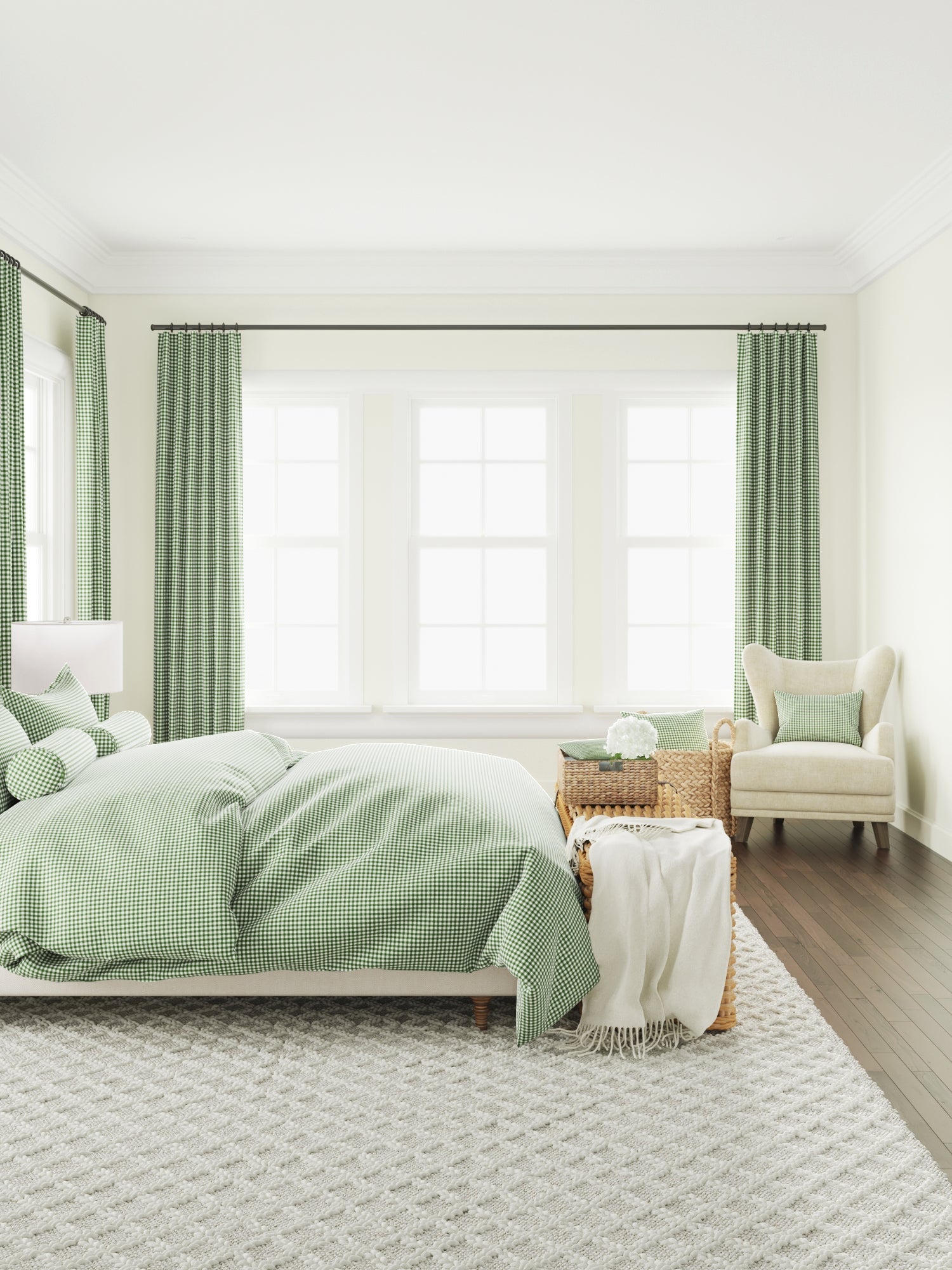 Pillow Sham in Gingham - Fir