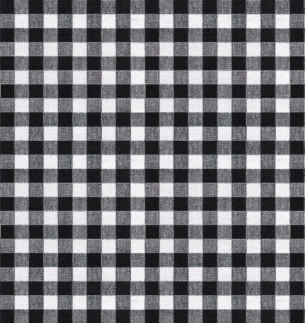Throw Pillow in Gingham - Black