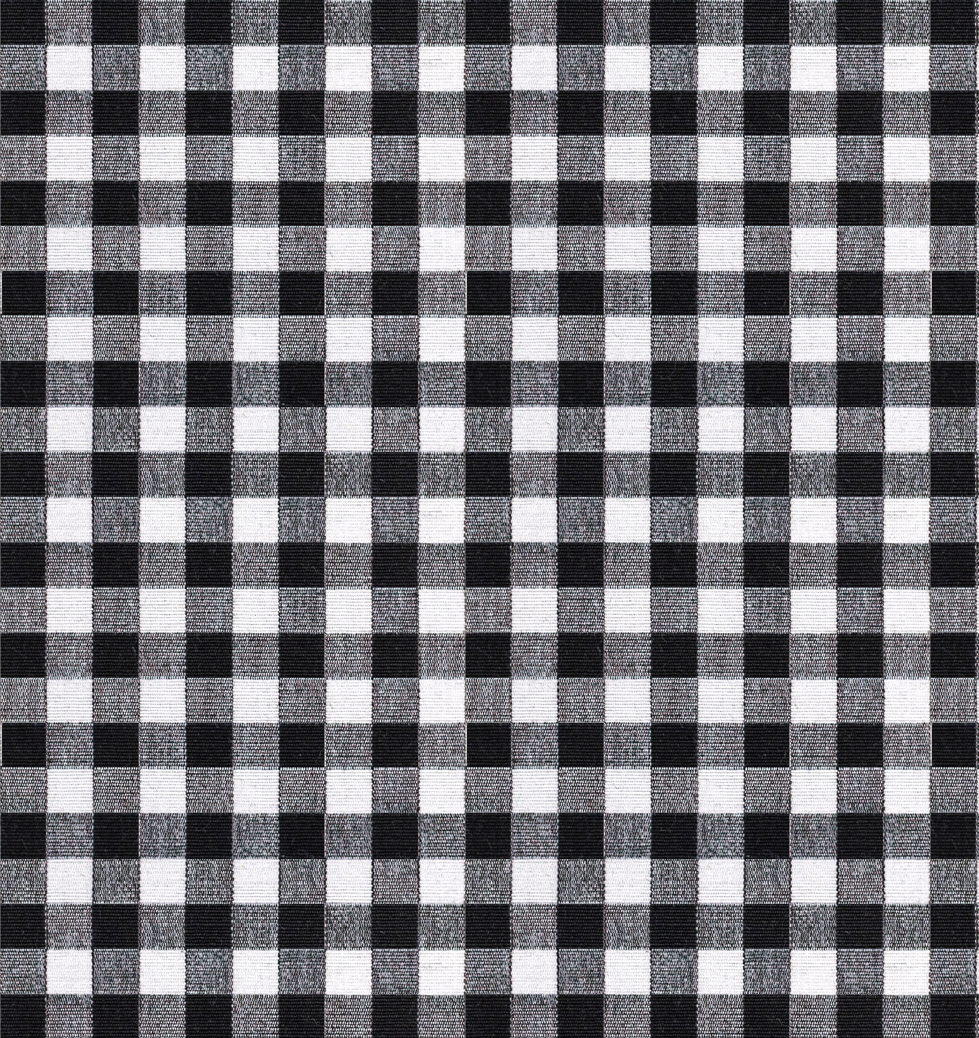 Throw Pillow in Gingham - Black