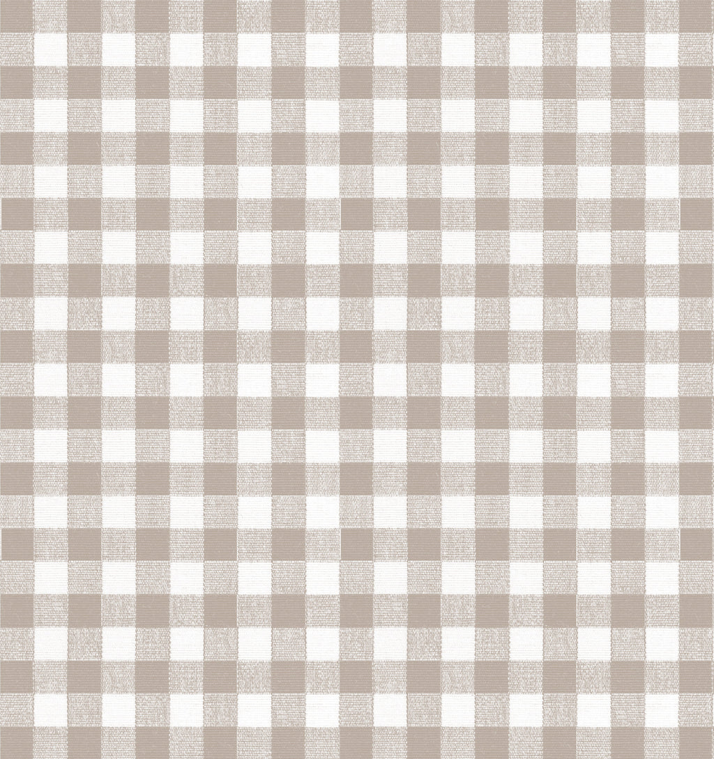 Circular Throw Pillow in Gingham - Hay