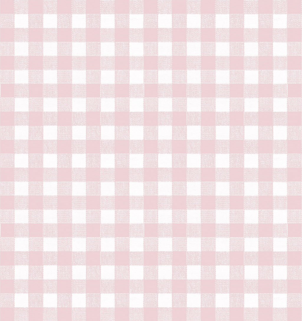Circular Throw Pillow in Gingham - Light Pink